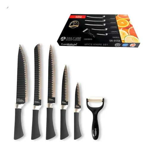 🔥PROFIL™ | SET CUCHILLOS PROFESIONALES X 6 | ACERO INOXIDABLE 🔥